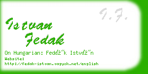 istvan fedak business card